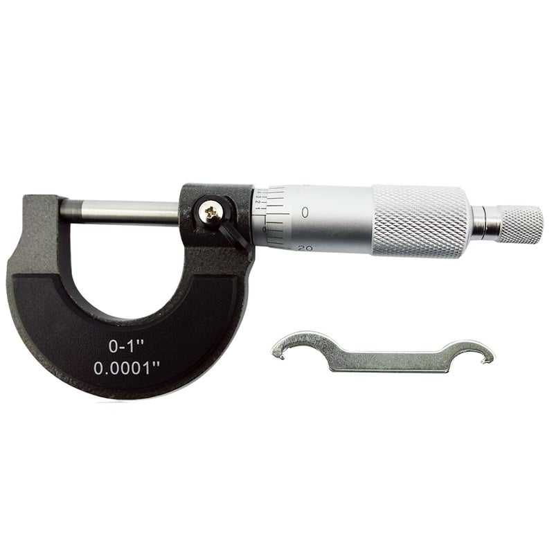 NORTOOLS Outside Micrometer, Ratchet Stop, Lock Nut 0-1" /0.0001" Precision Machinist Tool,Accuracy 0.0001" - Image 1